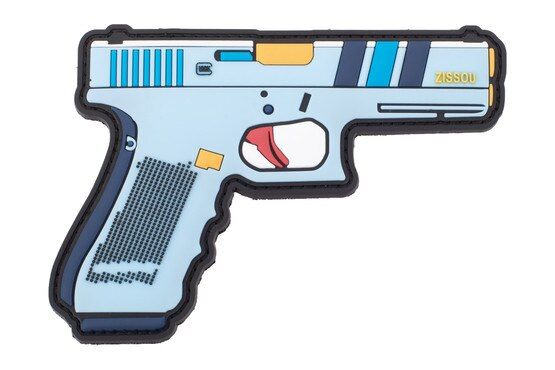 Violent Little Machine Shop Zissou PVC Morale Patch features a baby blue color scheme inspired by Steve Zissou